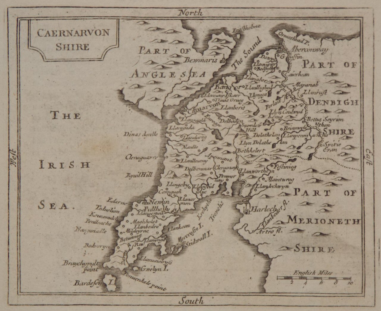 Map of Carnarvonshire - Seller-Grose